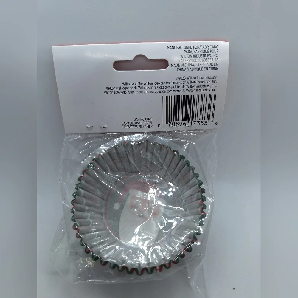 Lot Of 2-Wilton 24 ct Christmas Holiday  Santa Cupcake Liners Baking Party Treat
